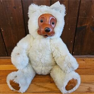 Vintage Robert Raikes bear wooden face